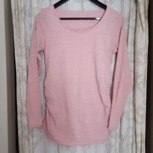 Light Heathered Pink Maternity Top
